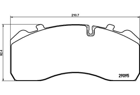 Гальмівні колодки 29095 BPW,SAF, MB ATEGO