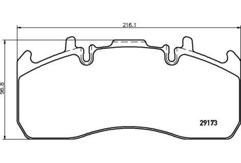 Гальмівні колодки 29173 VOLVO FL/FH, RVI MAGNUM/MIDLUM