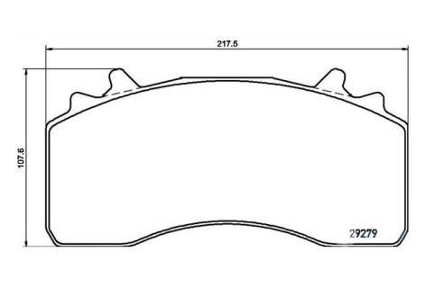 Гальмівні колодки 29279  MAN TGX/TGS (без пружинок)