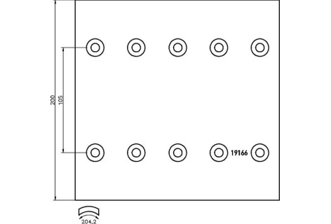 Гальмівні накладки 19166 KASSBOHRER