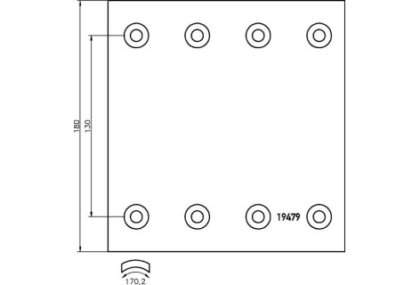 Гальмівні накладки 19479 ст. SAF(SKRS9037)  367X180MM