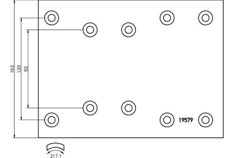 Гальмівні накладки 19579 MB, MAN, NEOPLAN D410MM +заклепки