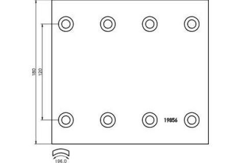 Гальмівні накладки 19892*1 SAF JUMBO 355*200*21