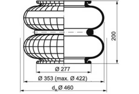 Пневмо-ресора 2B34R