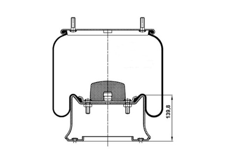 Пневмо-ресора 4810NP05 SAF компл. (з пласт.стаканом)