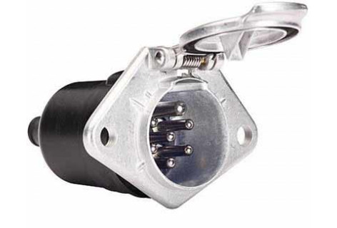 Розетка електрична з штоком Euro 24V на 7-м вих. (пласт.)