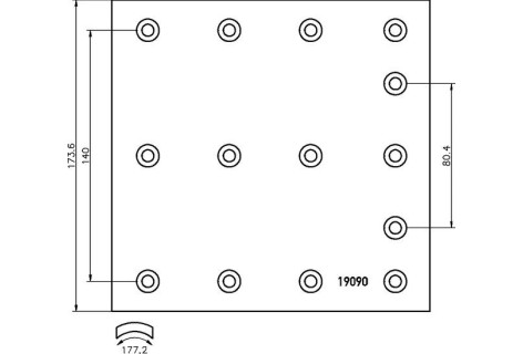 Гальмівні накладки VOLVO F12/FH перід 410*175MM