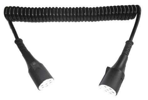 Кабель ел,спіраль. з фішками з штоком EURO6 4M.(метал.)