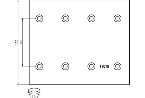 Гальмівні накладки 19010 ст DAF перід