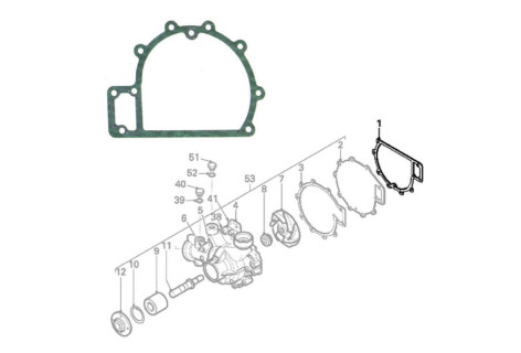 Прокладка водяної помпи DAF F95/95XF