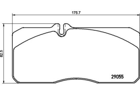 Гальмівні колодки 29055 MAN 8.153, NEOPLAN