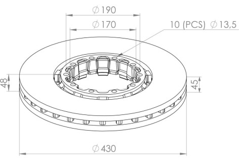 Гальмівний диск SAF 430X160X48MM INTEGRAL