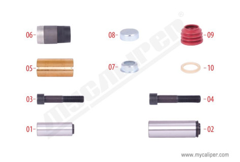 Р/к супорта KNORR SB5 (направл.+втулки+болти+пильн.)