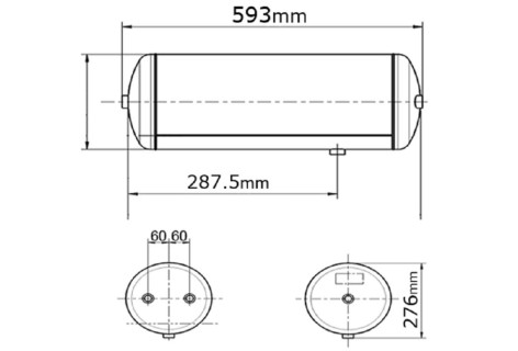 Ресівер повітряний 30L FI-310MM L-483MM 14.5Bar SCANIA P,G,R,T