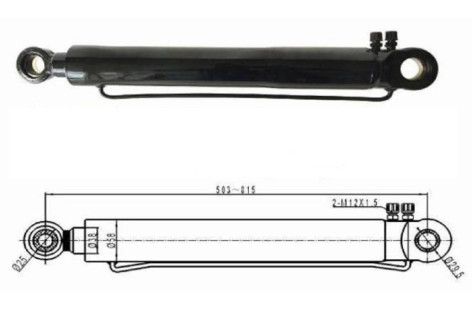 Циліндр підйому кабіни SCANIA P/G/R/T >2004 L-391/651MM M12*1.5/M14*1.5MM