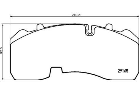 Гальмівні колодки 29165  BPW ECO PLUS 210*92*30